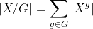 |X/G| = \sum_{g \in G} |X^g|